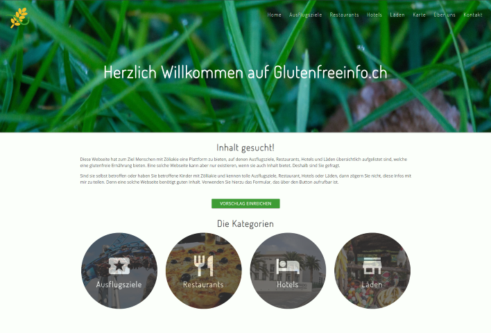 Screenshot Glutenfreeinfo